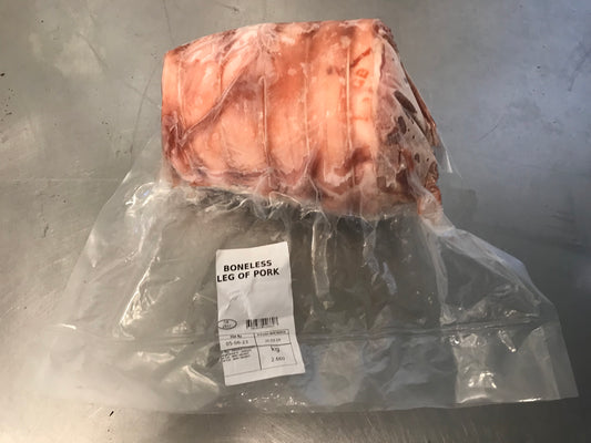 One boned and rolled half leg of pork 2.6Kg